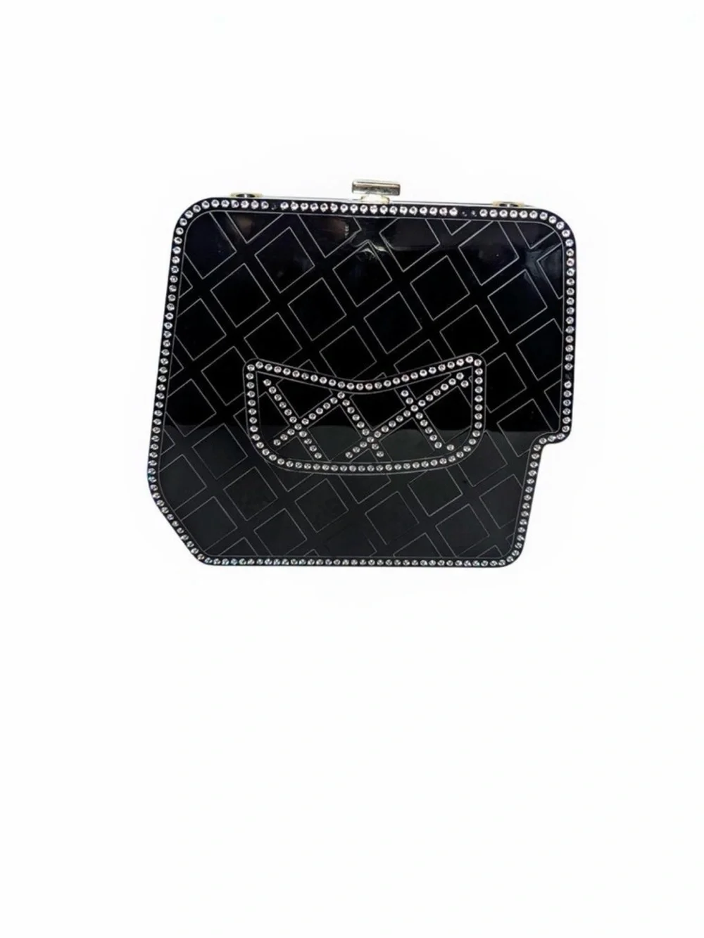 CHANEL 2017 Runway Black Quilted Crystal-Studded Mini Vanity Crossbody